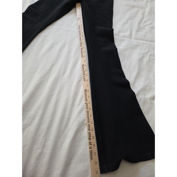 OFFLINE By Aerie | Size Small | PartyFavor Hi-Rise Flare Textured Black Leggings - Picture 8 of 10
